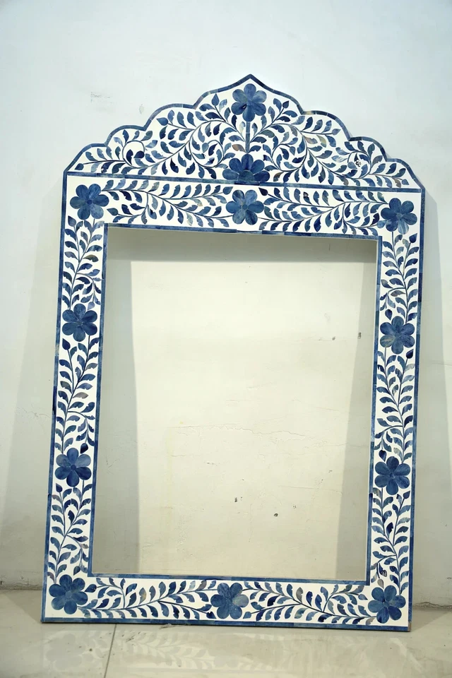 Bone Inlay Vanity Mirror Frame, Bone Inlay Mirror Frame, Bone Inlay Wall Decor, - Image 2 of 4
