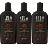 American Crew Daily Cleansing Shampoo 3 X 250 Ml Reinigungsshampoo Set