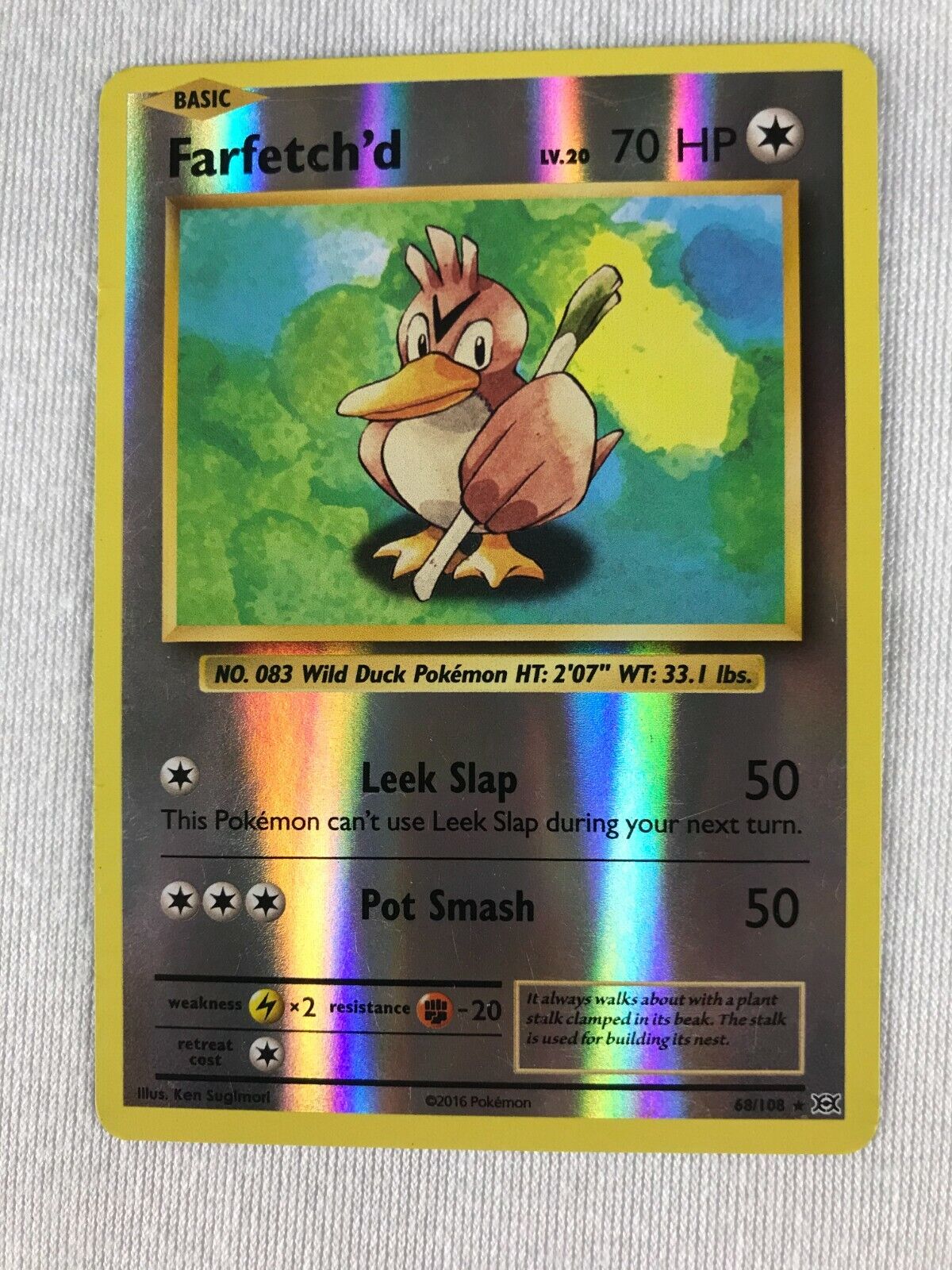 Farfetch'd - 68/108 - Rare - Reverse Holo - Pokemon Singles » XY Evolutions  - Collector's Cache