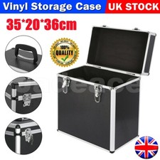 12" Vinyl Record Box Aluminium Storage Flight Case DJ Collection Holds 50pcs LP