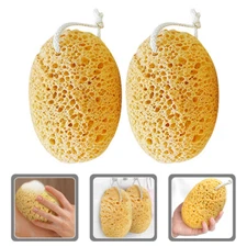 2 Pcs Loofah Foam Bath Sponge Scrubber Body Exfoliating High Grade