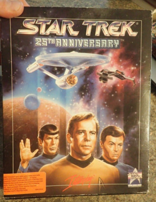 VTG STAR TREK~25th ANNIVERSARY~INTERPLAY~SPACE FLIGHT~ MS-DOS 3.5'' FLOPPY DISC