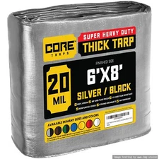 Core Tarps Extreme Heavy Duty 20 Mil Tarp Cover Waterproof UV Resistant Rip