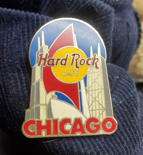 Vintage 1999 Hard Rock Cafe "Chicago" Teddy Bear in Navy Overalls # 144 of 216 - Picture 6 of 9