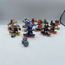 Tech Deck Dudes Action Figures Dude Finger Board Skateboard Lot Of 13 w/ Boards