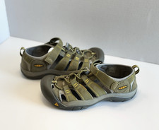 KEEN Unisex Kids Sandals Olive Canvas Waterproof Hook  Loop Youth Size US 4/36
