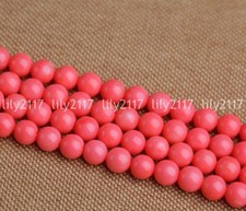 Beautiful Natural Pink Coral Round Gemstone Loose Beads Jewelry Making 15''