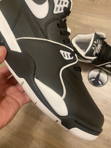 Nike Air Flight 89 'Black White' Basketball Shoes CU4833-015 Men's Size 9.5 - Picture 9 of 12