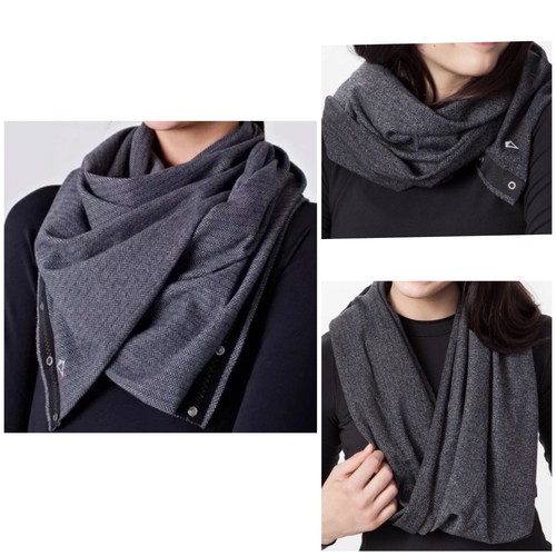 IVIVVA By Lululemon NEW Village Chill Scarf Vinyasa Herringbone Snaps OS NWT - Picture 6 of 12