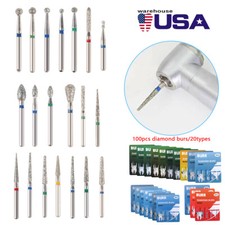 100pcs Fresas De Diamante 1.6 Dental Para Pieza De Mano De Alta Velocidad Medio
