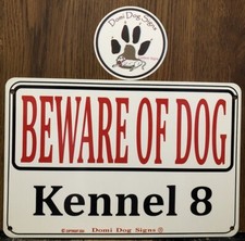 Metal Warning Kennel 8 Dog Sign For FENCE,Beware Of Dog 8"x12" Guard Dogs