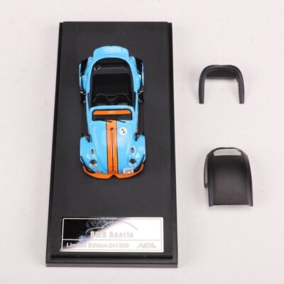 ZD HKM 1:64 RWB Gulf Beetle VW Convertible Sports Model Diecast