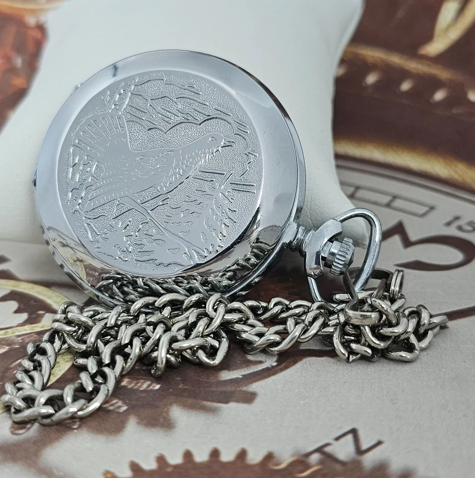 Vintage Pocket Watch USSR MOLNIJA Bird 18 Jewels RARE SOVIET Watch 3602 - Image 2 of 4