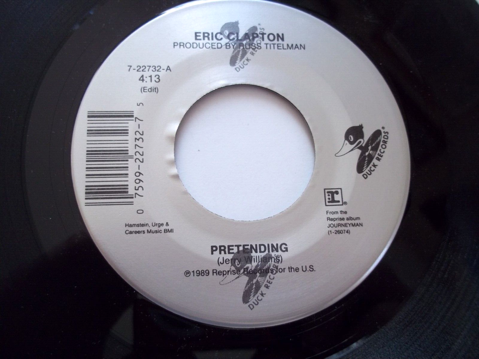 Eric Clapton - Pretending / Before You Accuse Me 7 45 Vinyl Pic Sleeve  Record 