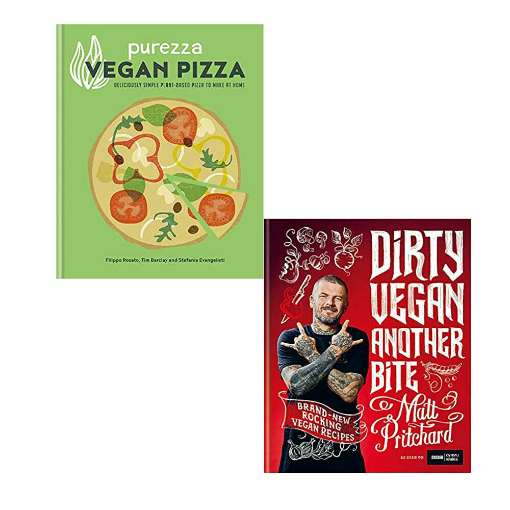 Purezza Vegan Pizza,Dirty Vegan: Another Bite 2 Books Collection Set NEW