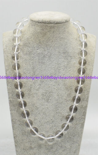  6/8/10/12 mm cristal roche claire naturelle quartz pierres précieuses ronds collier perles 14-48' - Photo 1 sur 12