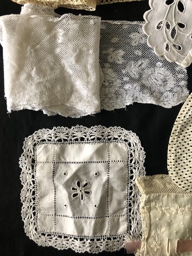Job Lot 15 Antique French Pieces Lengths Lace Collar Fripperies Trims c1900s #2 - Picture 4 of 7