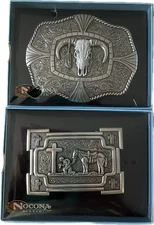 Nocona Belt Company Western Belt Buckles Mens Silver 2 Buckles