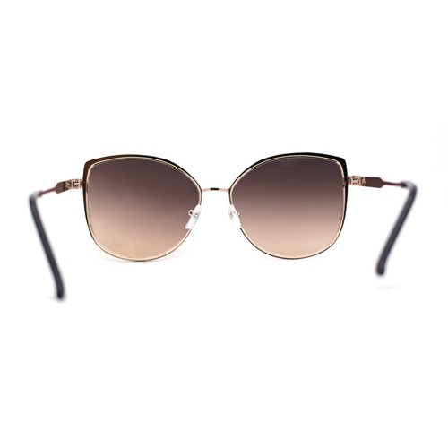 Womens Double Tone Metal Rim Designer Style Butterfly Sunglasses - 第 12/25 張圖片