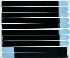 10x Cable Hook and Loop 80cm x 50mm Light Blue Hook and Loop Hook and Loop Cable Ties Tape Eyelet