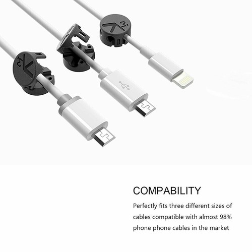 1x Magnetic Cable Clip Organizer Wire Cord Management Desktop Winder Line Holder - 第 7/7 張圖片
