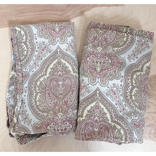 Set of 2 Lauren for Ralph Lauren Castlehead Paisley Pillow Shams 100% Cotton - Picture 6 of 8