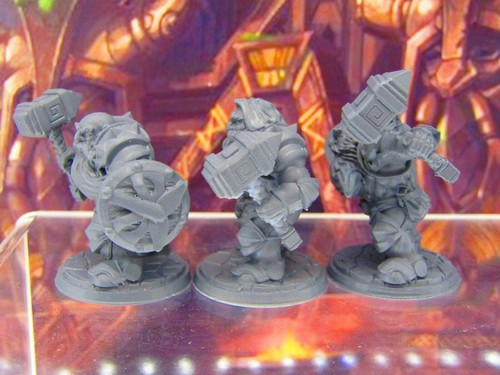 3pc Dwarf Fighter Soldiers w/ Hammers Mini Miniature Figure 3D Printed Model DnD - Picture 3 of 8
