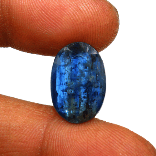 Certified 10.2 CT Natural Blue Kyanite Top Grade Oval Faceted Cut Loose Gemstone - Picture 2 of 14
