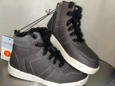 Cat Jack Boys Brice Sneakers Gray SIZE 3 Lace-up / Zip NWT