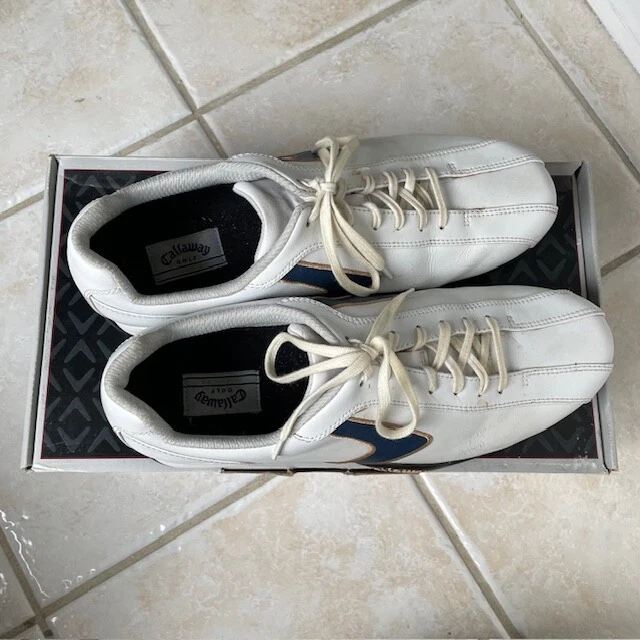 Callaway Men's M355 Golf Shoes Size US 10 / UK9 Chev-1 X-Series White/Navy/Gold - Image 2 of 4