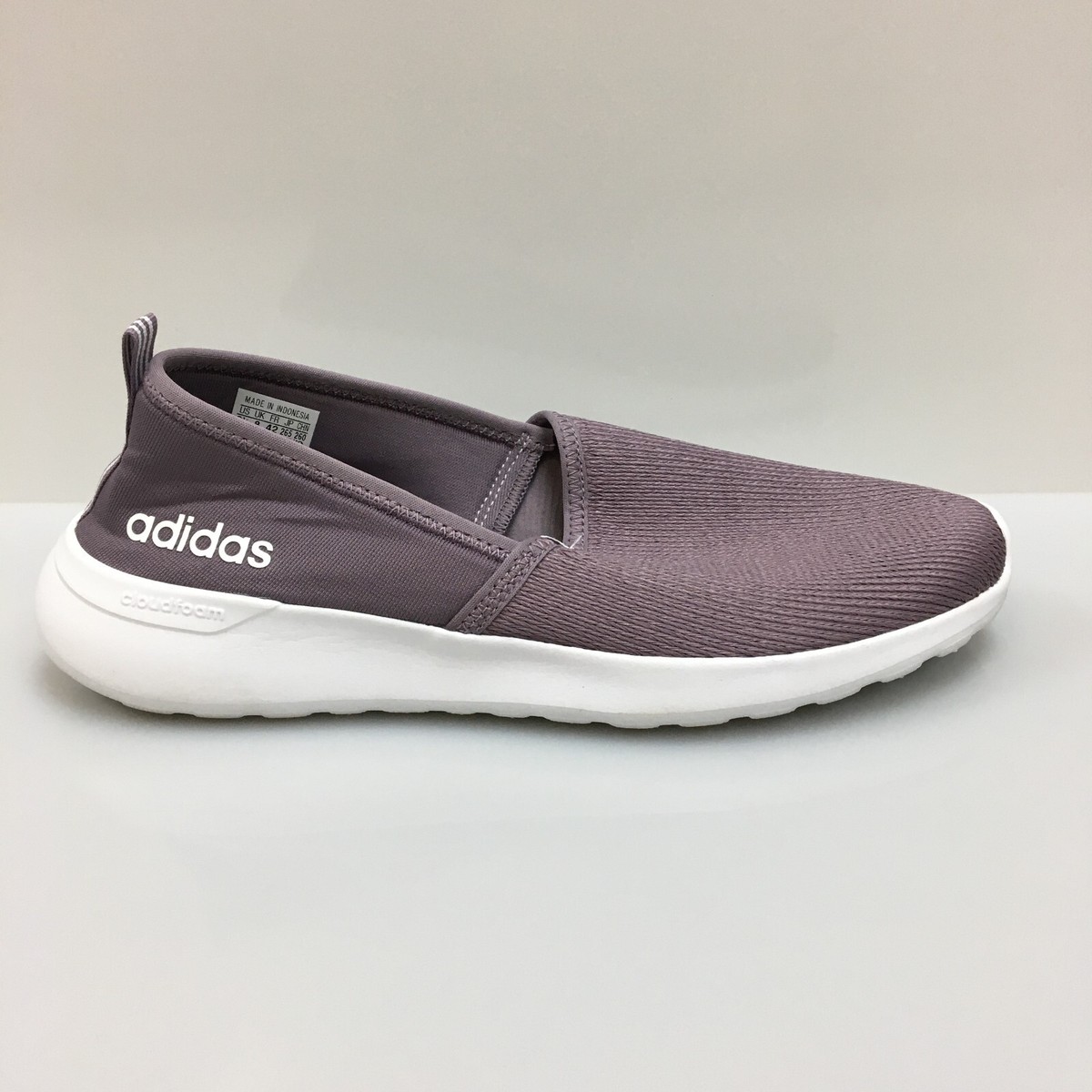 Adidas Cloudfoam Lite Racer Shoes Women Purple Slip On Sneaker