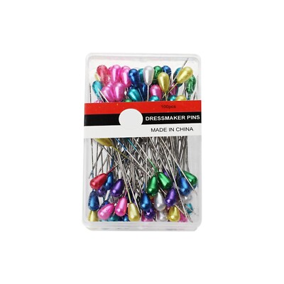 100pc Mix Sewing Pins Straight Pin for Fabric Pearlized Ball Head Quilting Pins