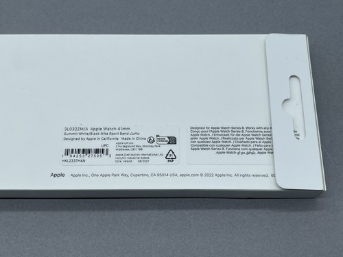 Oryginalny zegarek Apple Watch Nike Sport Band SUMMIT BIAŁY / CZARNY 41mm 40mm 38mm NOWY - Zdjęcie 6 z 10