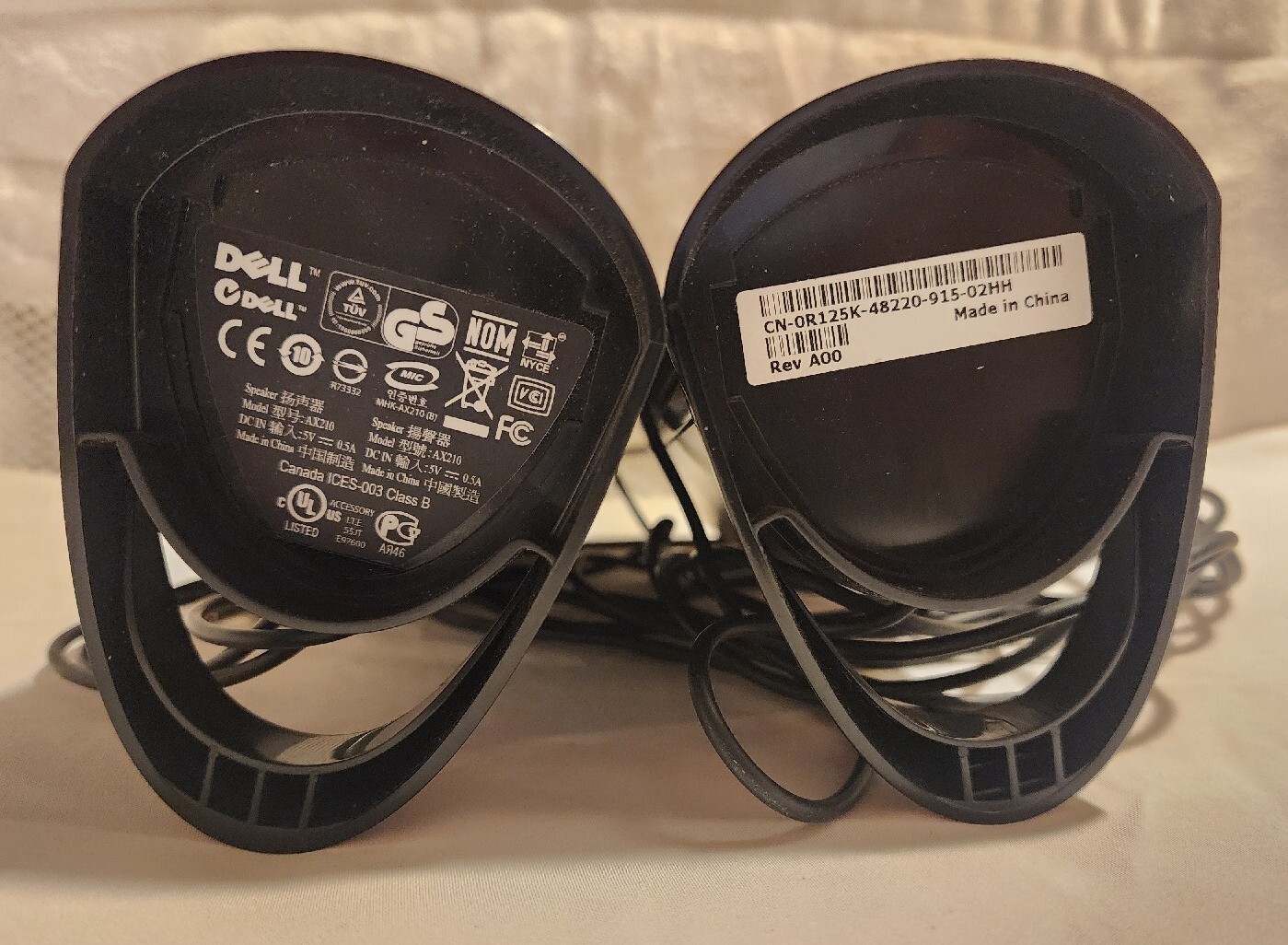Genuine Dell AX210 Black Multimedia Stereo Speakers USB Powered for PC