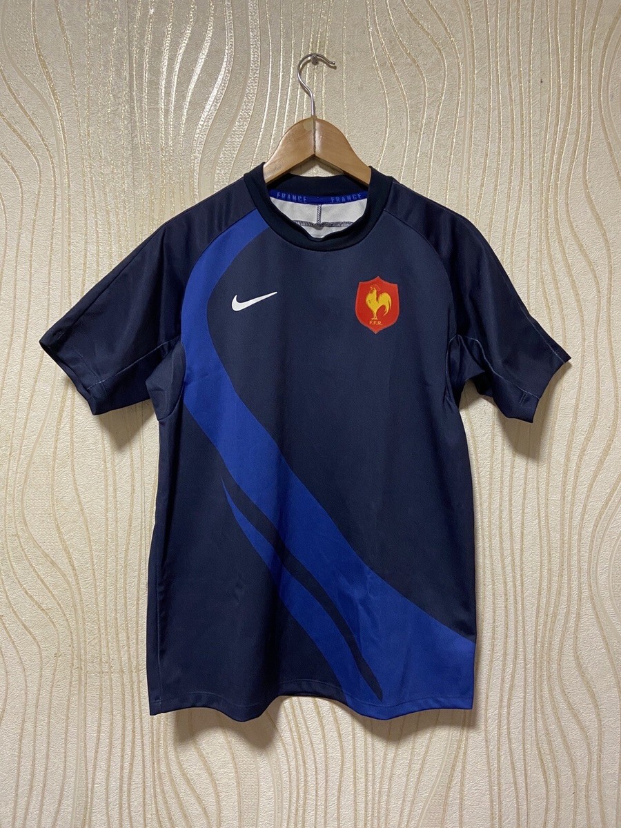 FRANCE 2007 2008 HOME RUGBY SHIRT JERSEY NIKE 238338-450 sz S MEN