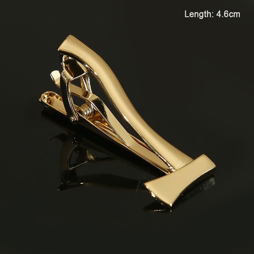 Men's Fashion Silver Gold Tie Necktie Pin Clip Bar Steel Clasp Wedding Jewelry - Picture 15 of 72