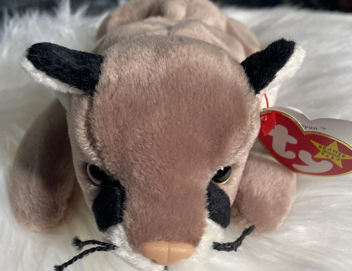 TY Original Beanie Baby Canyon Cougar Beanie Baby With Estamp 103