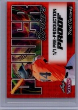Trent Caraway 2024 Leaf Vivid Baseball 1/1 Pre Production Proof