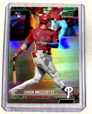 2022 Topps Stadium Club Chrome #330- SIMON MUZZIOTTI Green Refractor SP RC #/99