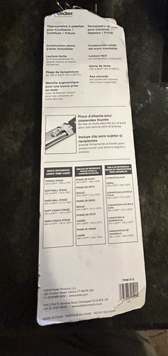 Polder THM-515 Candy/Jelly/Deep Fry Thermometer Stainless Steel Holiday Cooking - Picture 4 of 4