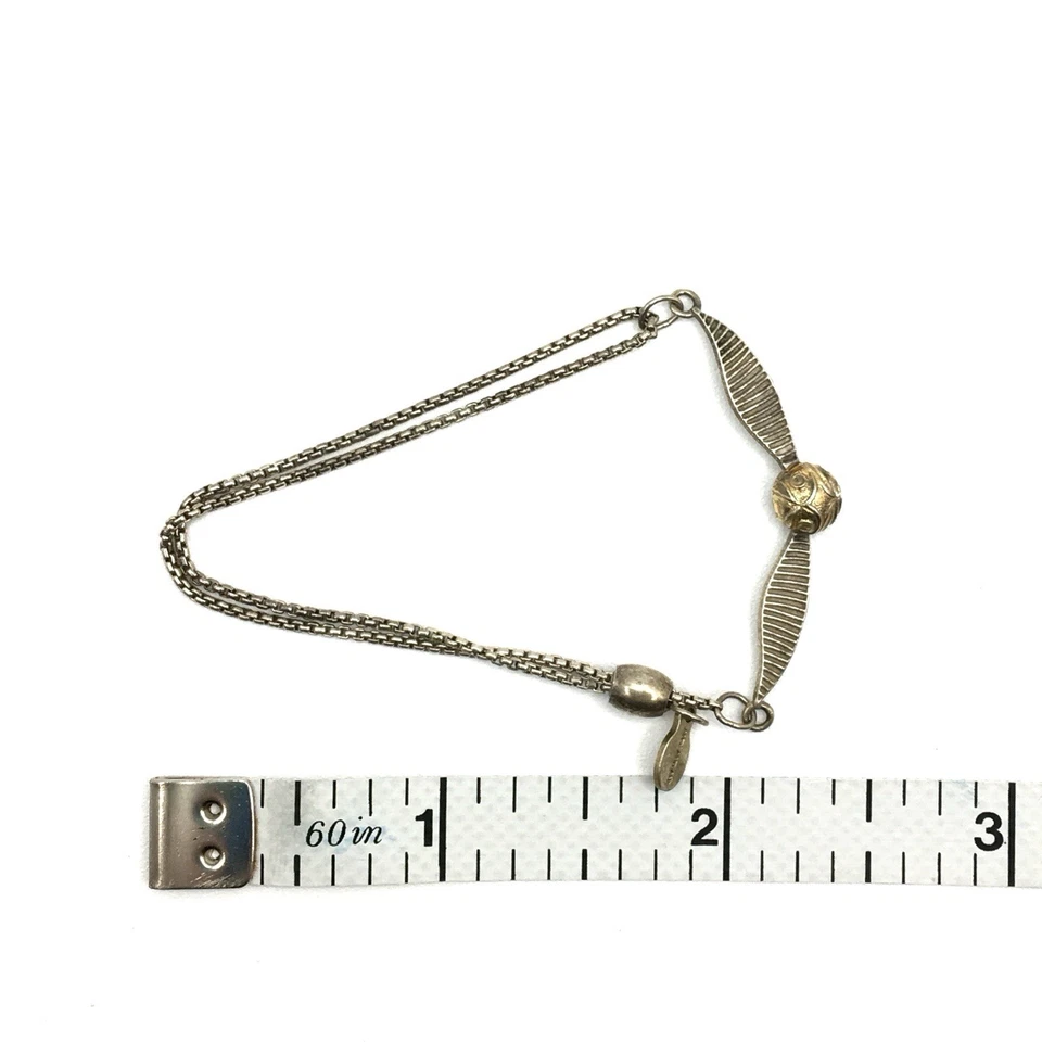 Pulseira ajustável prata esterlina 925 Alex and Ani Harry Potter pomo dourado - Imagem 4 de 4