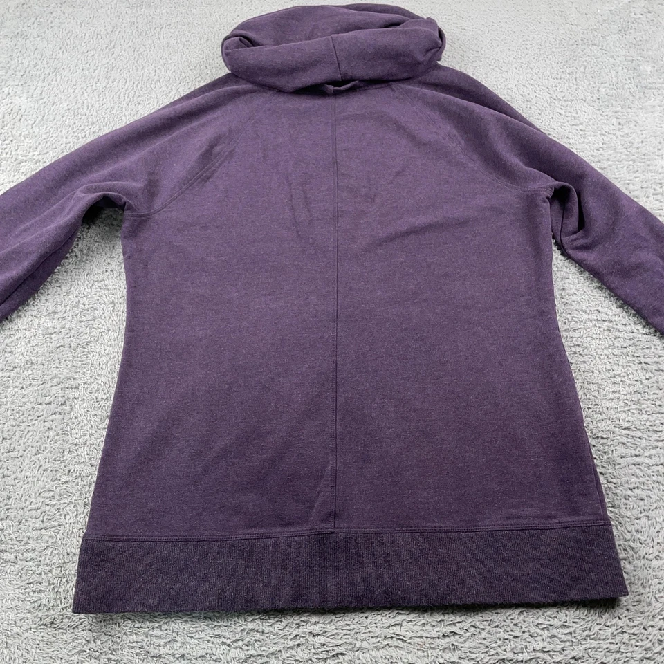 LL Bean Sudadera Mujer XL Alta Púrpura Capucha Cuello Túnica Canguro Bolsillo Informal Foto 3 de 4