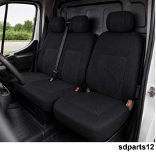 2+1 Premium Polyester Sitzbez&uuml;ge Schwarz Luxus Neu passend f&uuml;r Mercedes Sprinter