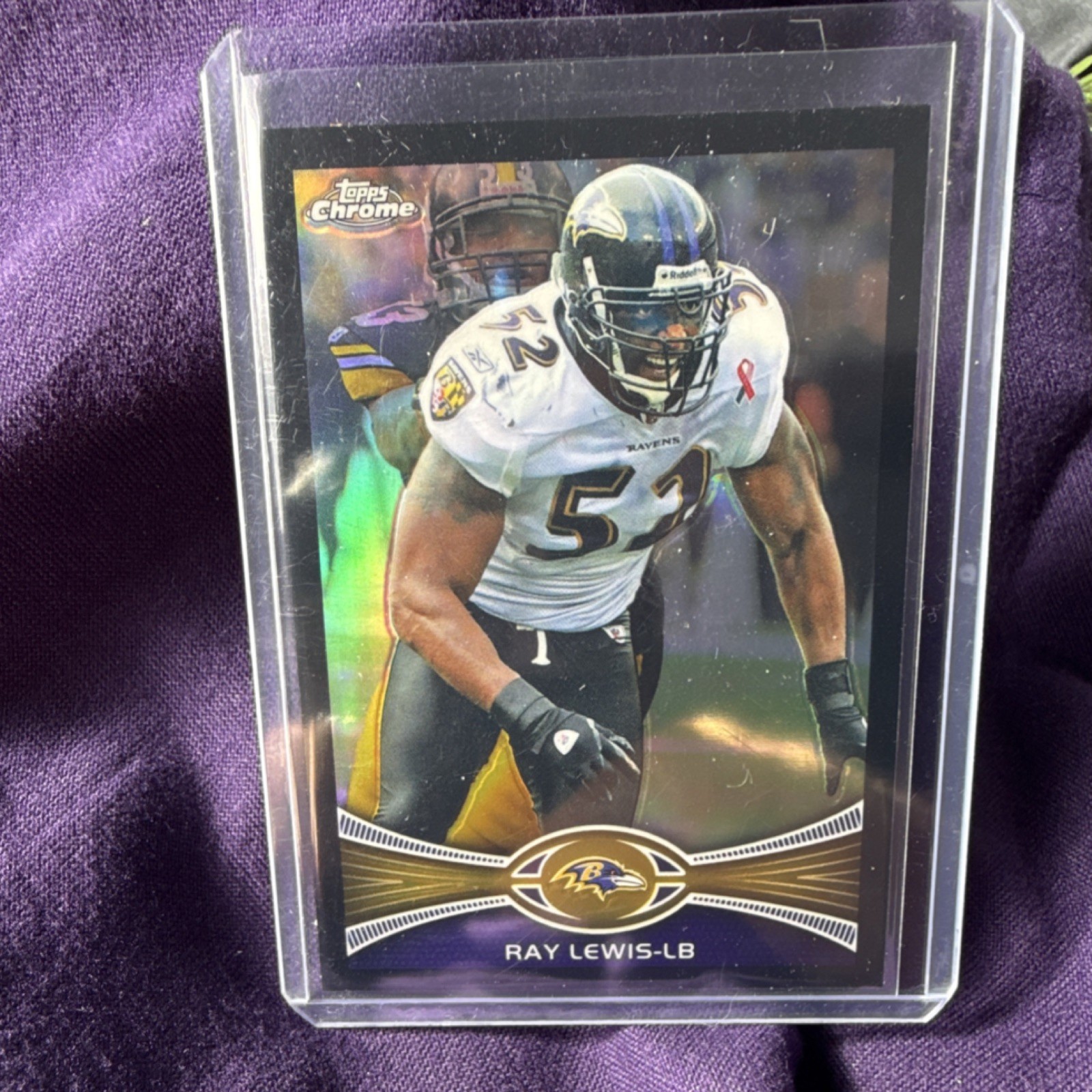 2012 Topps Chrome Ray Lewis #121 Black Refractor /299 Baltimore Ravens