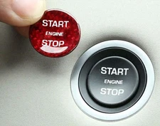 For Range Rover L405 2013-2017 Red Dry Carbon Fiber Start Button Ignition Switch