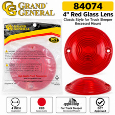 Gg Grand General 84074 Red 4 In Classic Glass Lens For Truck Sleeper Recessed Gg Grand General 84074 Red 4 In Classic Glass Lens For Truck Sleeper Recessed