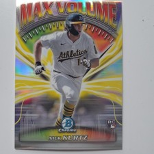 2025 Bowman Chrome Max Volume Nick Kurtz Athletics Rookie Insert MV-11