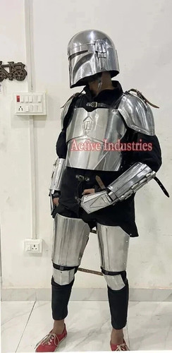 Mandalorian Steel Full Suit Costume Of Armor Star Wars Full Body Armour Gift - Picture 2 of 6