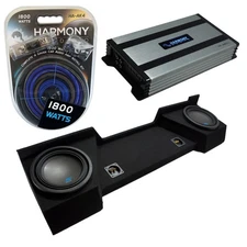 Fits 07-13 Chevy Silverado Ext Cab Alpine S-W10D2 Dual 10" Sub Box HA-A800.1 Amp