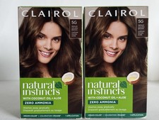 2 Pack Clairol Natural Instincts Demi-Permanent Hair Dye, 5G Medium Golden Brown